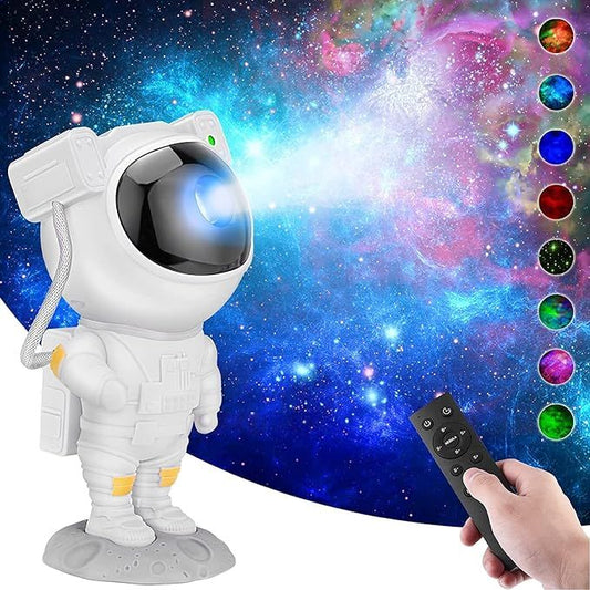 Premium Astronaut Galaxy Projector – 360° Starry Sky Night Lamp with Remote